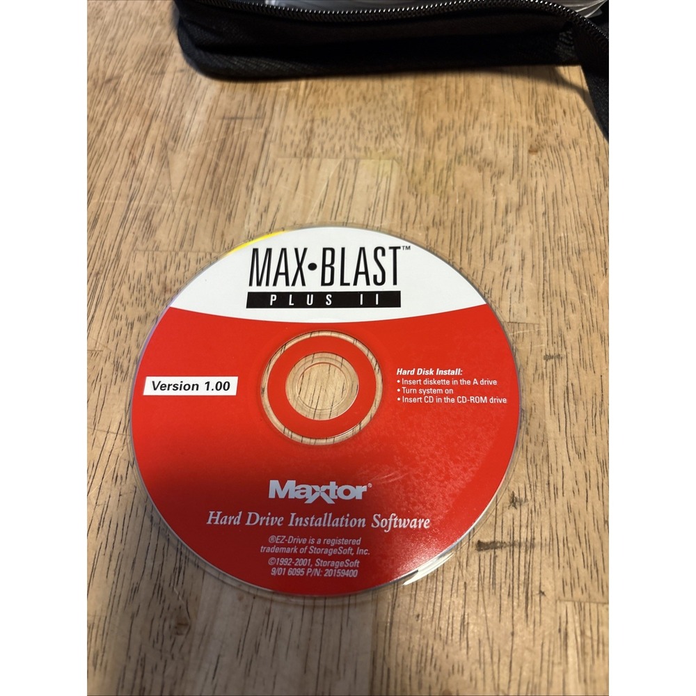 Maxtor Max Blast Plus II Hard Drive Installation Software CD V 1.00 20159400
